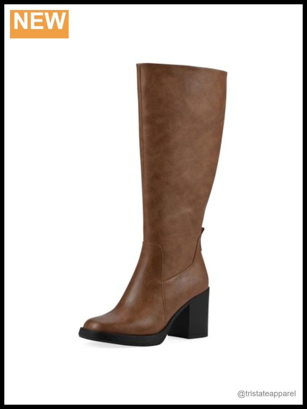 White Mountain Mackle Knee High Block Heel Wide Calf Boots